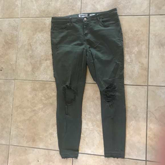 new look green jeans